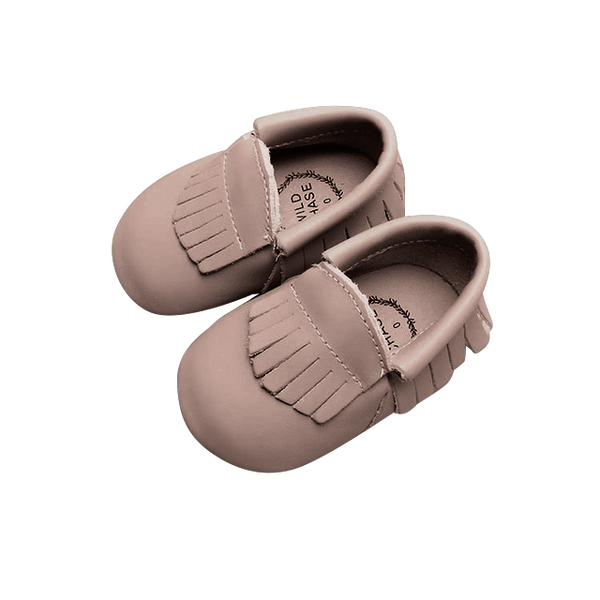 Frill Moccasins - Rose Blush