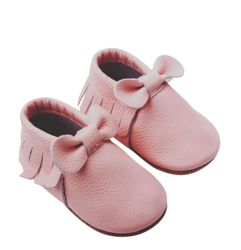 Bow Moccasins - Pink